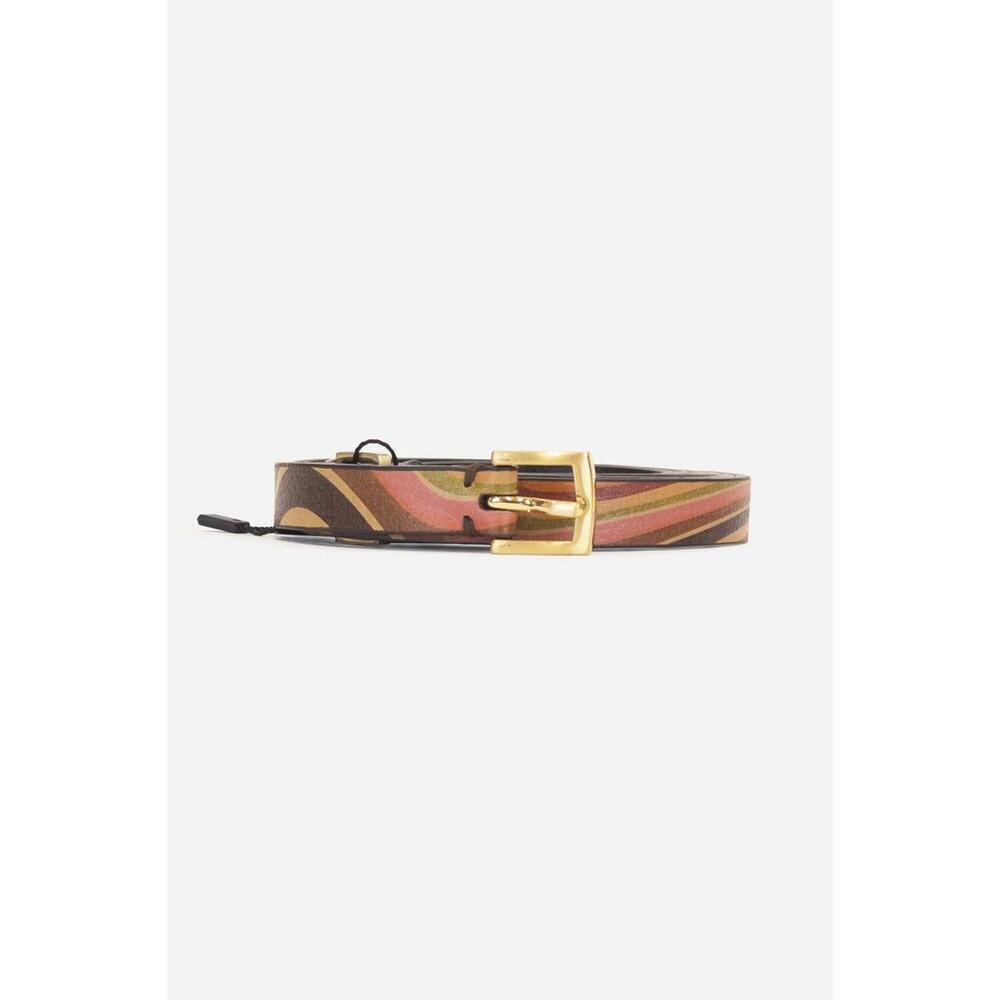 Paul Smith Brown And Colourful Double Wrap Belt Leather
